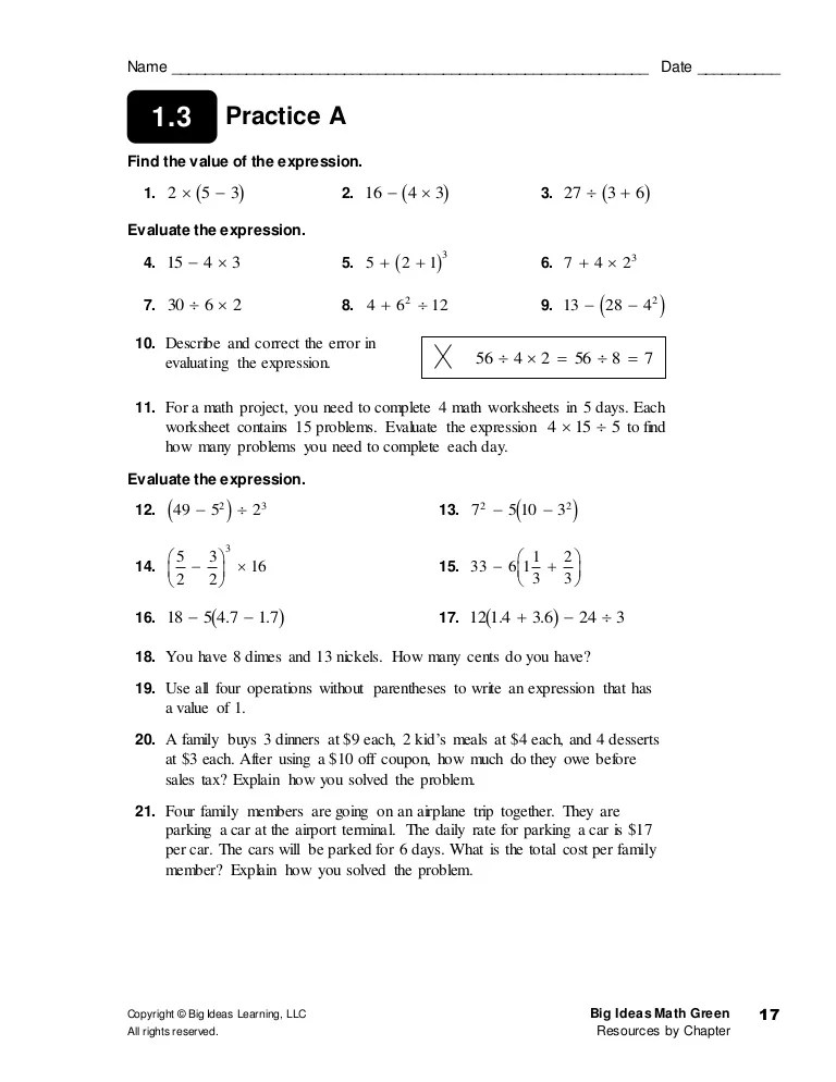 1.3 a practice