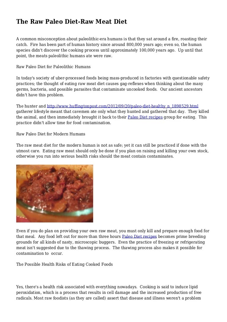 The Raw Paleo DietRaw Meat Diet