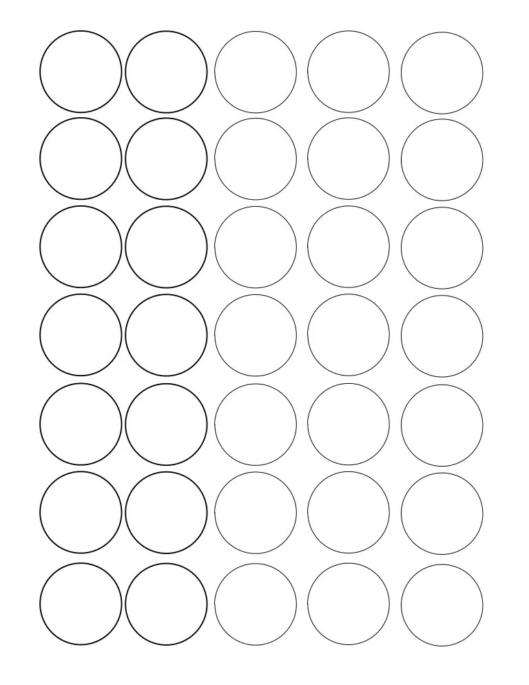 1" Blank Button Template