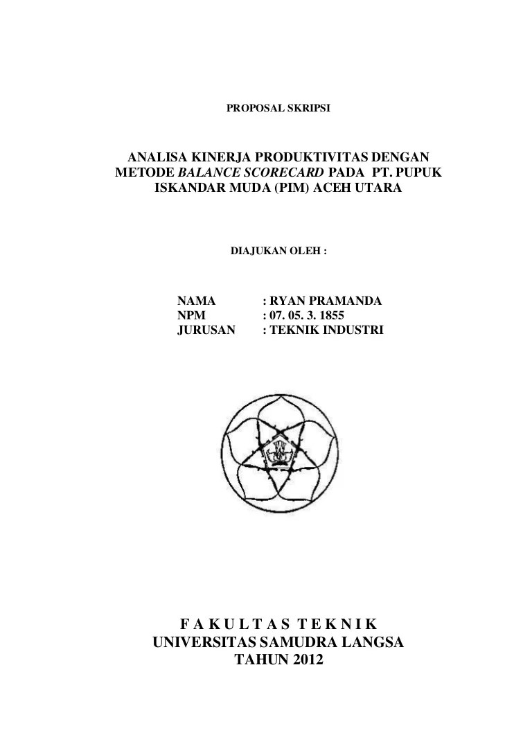 Judul Skripsi Teknik Industri Produktivitas Soal Essay