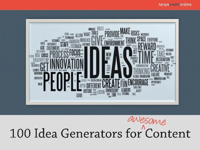 30 Idea Generators for Awesome Content