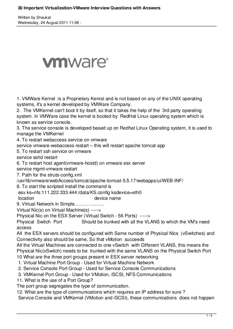 30 importantvirtualizationvmwareinterviewquestionswithanswers