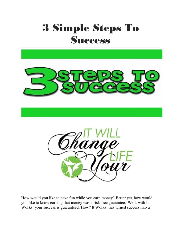 3 simple steps to success