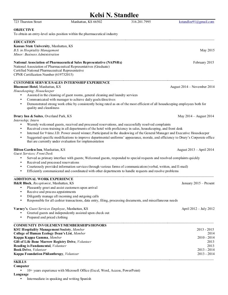 Pharmaceutical Sales Resume