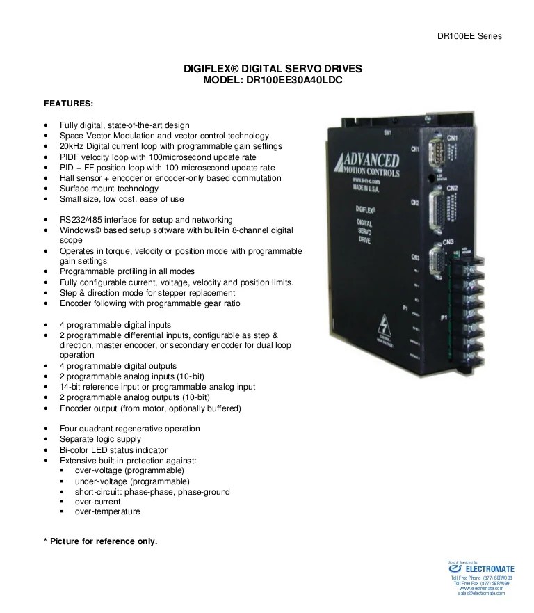 Advanced motion controls dr100ee30a40ldc