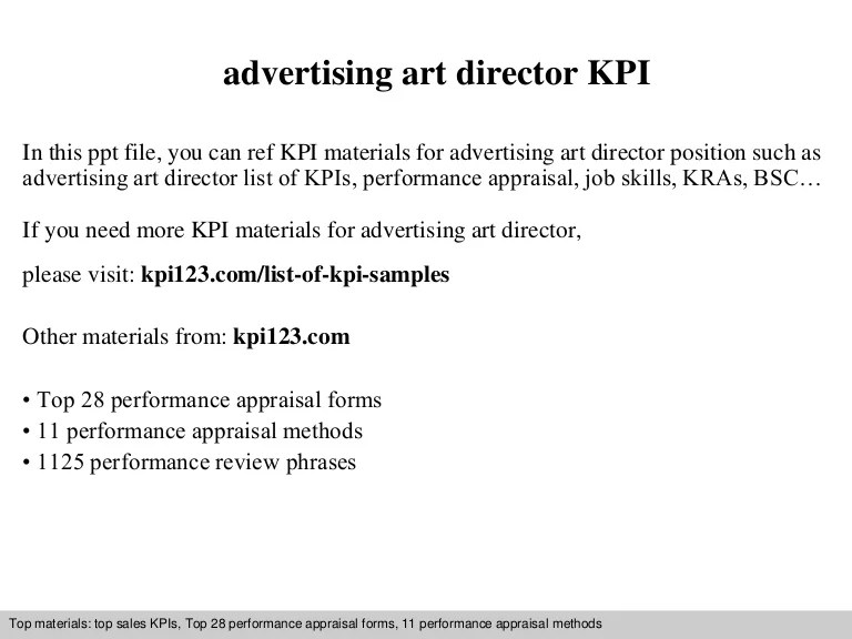 Advertising art director kpi