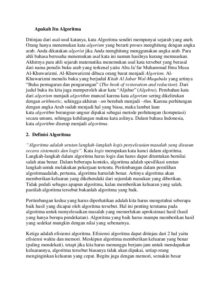 Algoritma &amp; dasar pemrograman
