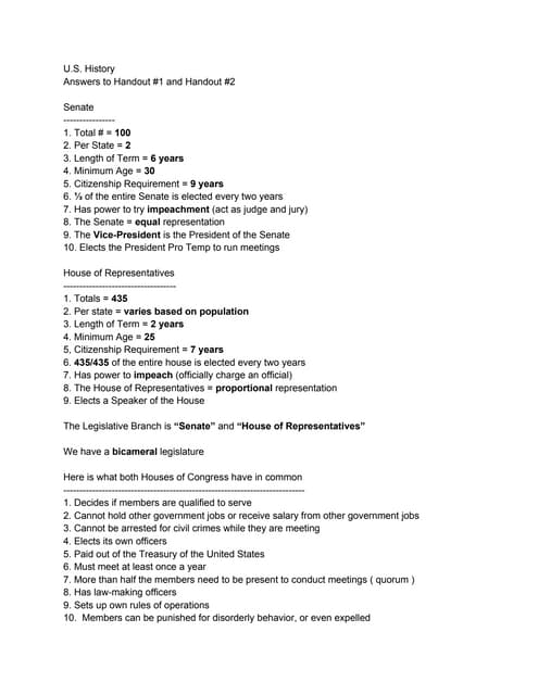 Applying the Principles of the Constitution - Answer Key | PDF