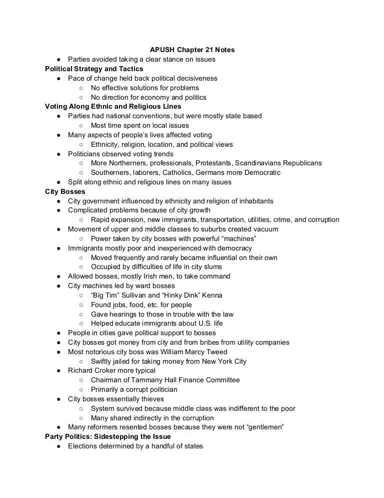 Chapter 21 Notes