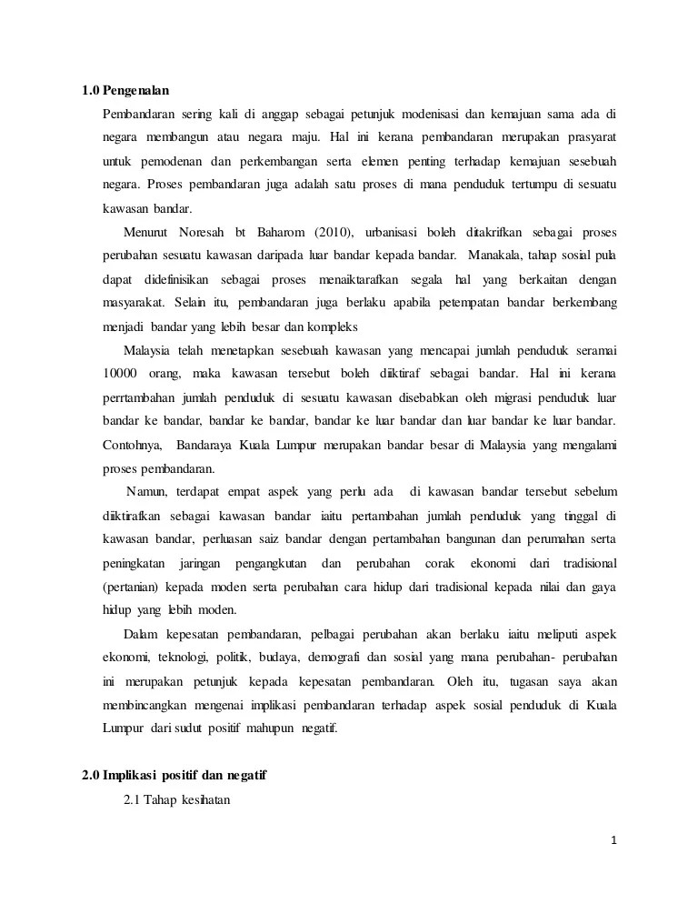 KESAN URBANISASI PDF