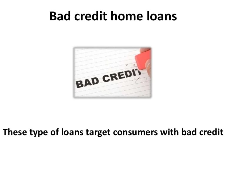 Bad credit home loans and Credit Repair