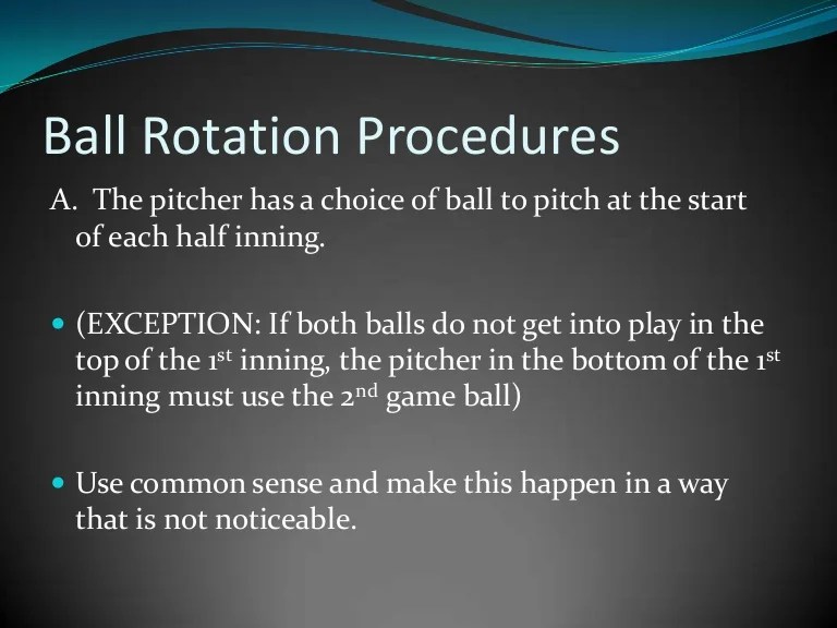 Ball rotation procedure