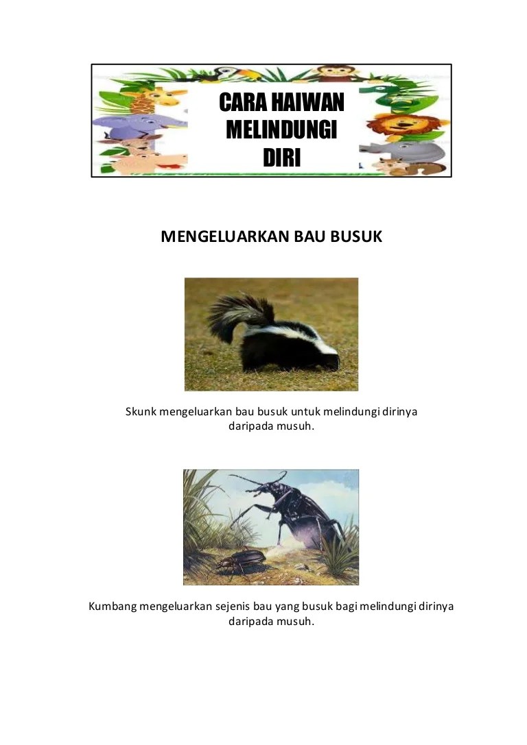 Gambar haiwan melindungi diri 1