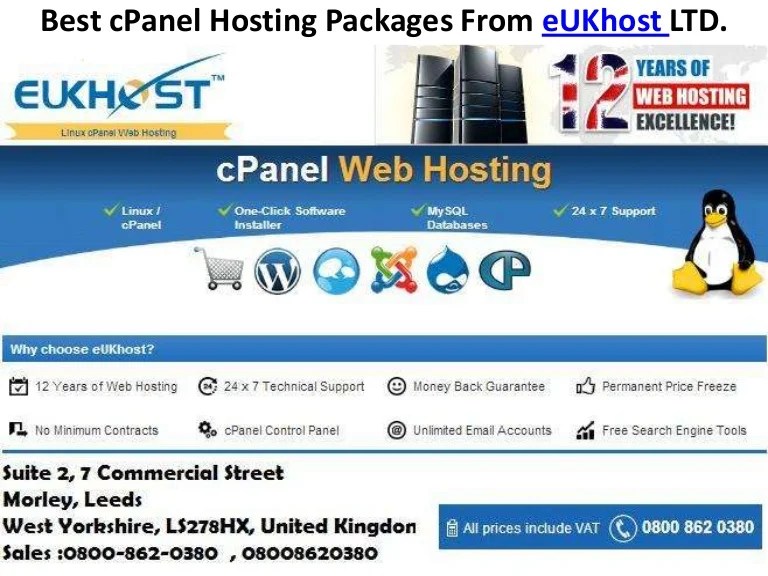 Best cPanel hosting packages from eUKhost ltd