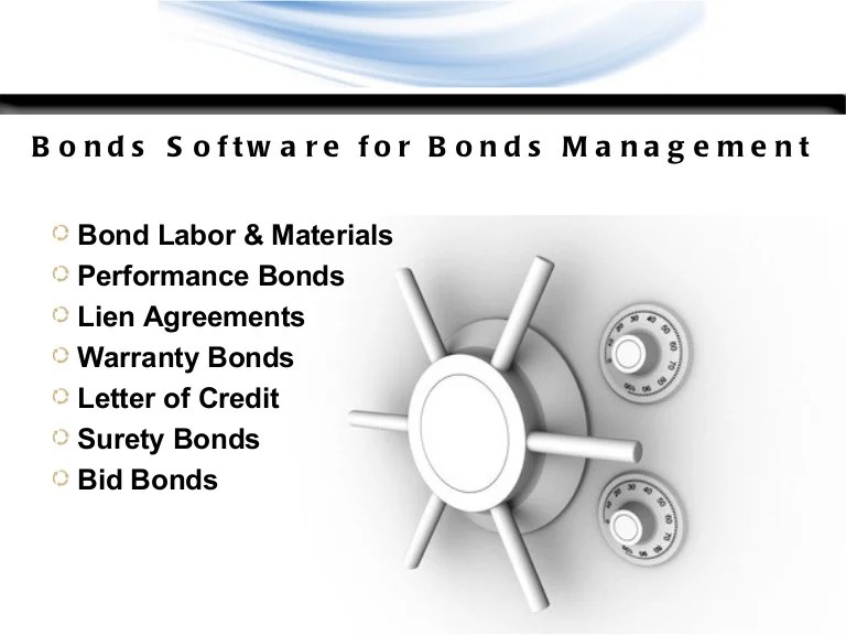 Bonds Software Surety Bond Management Software