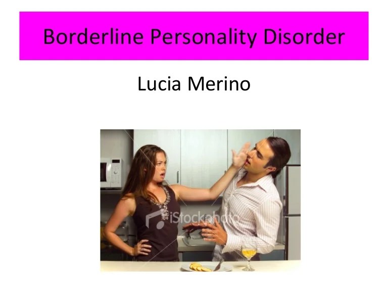 Borderline personality disorder presentation