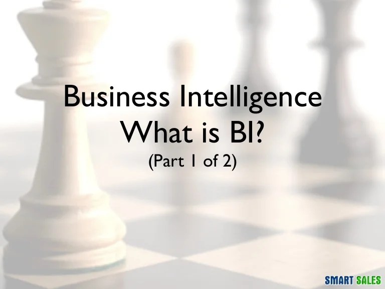 Business Intelligence Presentation (1/2)