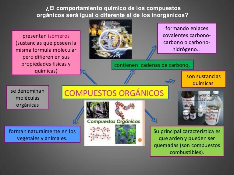 Caracteristicas de sustancias organicas e