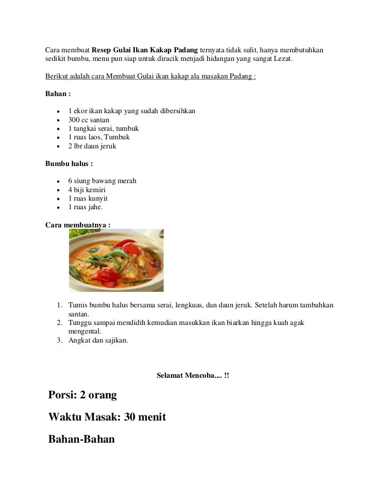 Cara membuat resep