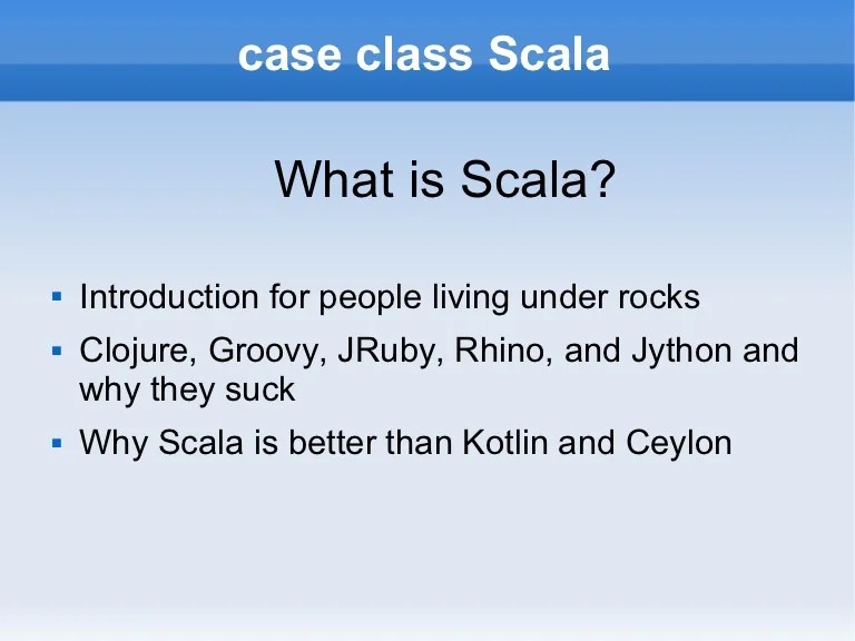 Case class scala