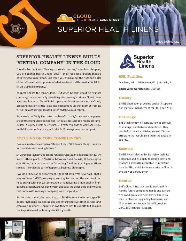 Cloud Technology Case StudySHL