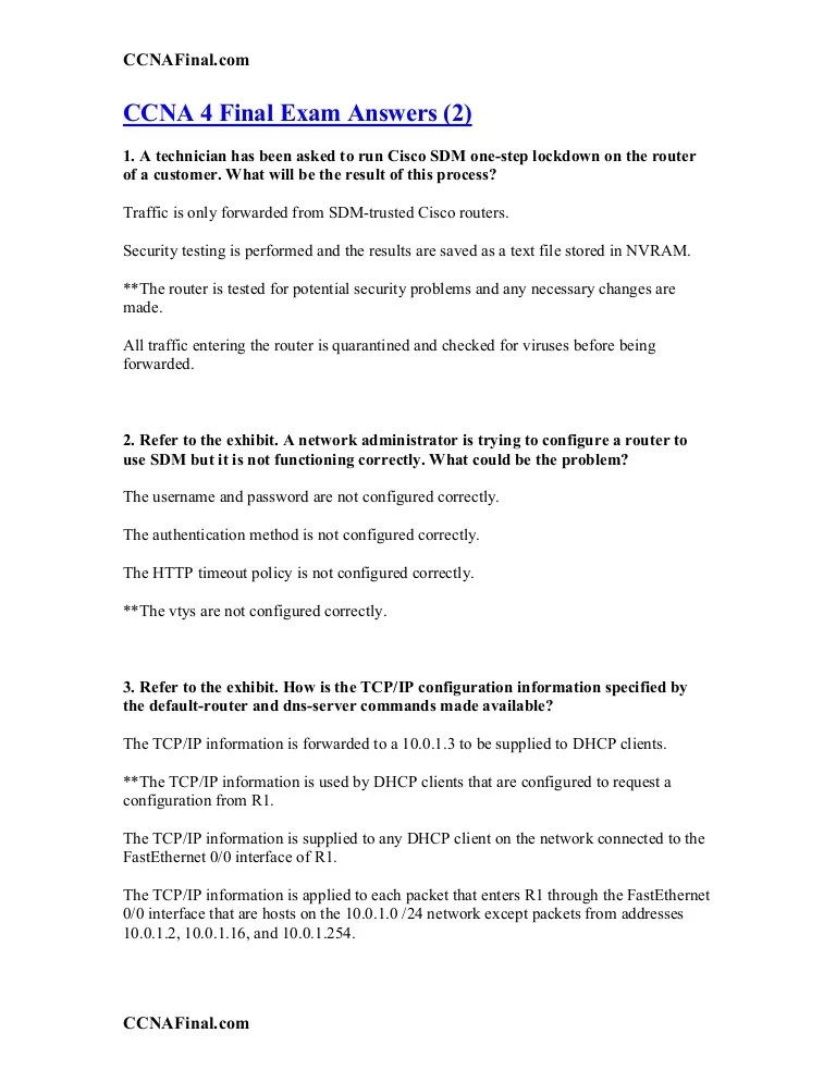 Ccna 4 final exam answers (2)