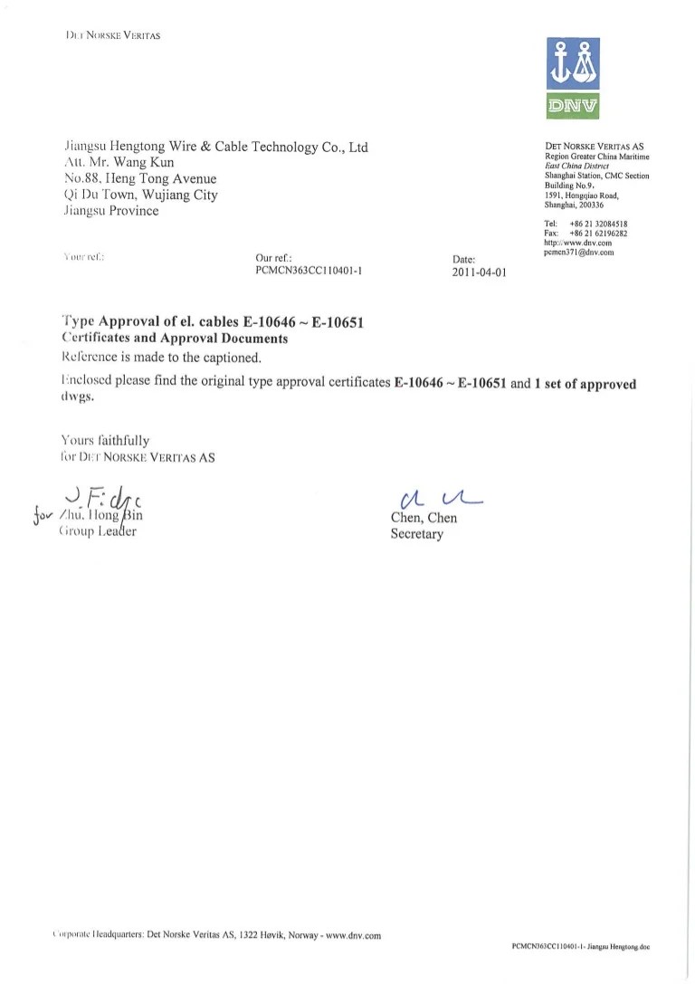 Certification Dnv