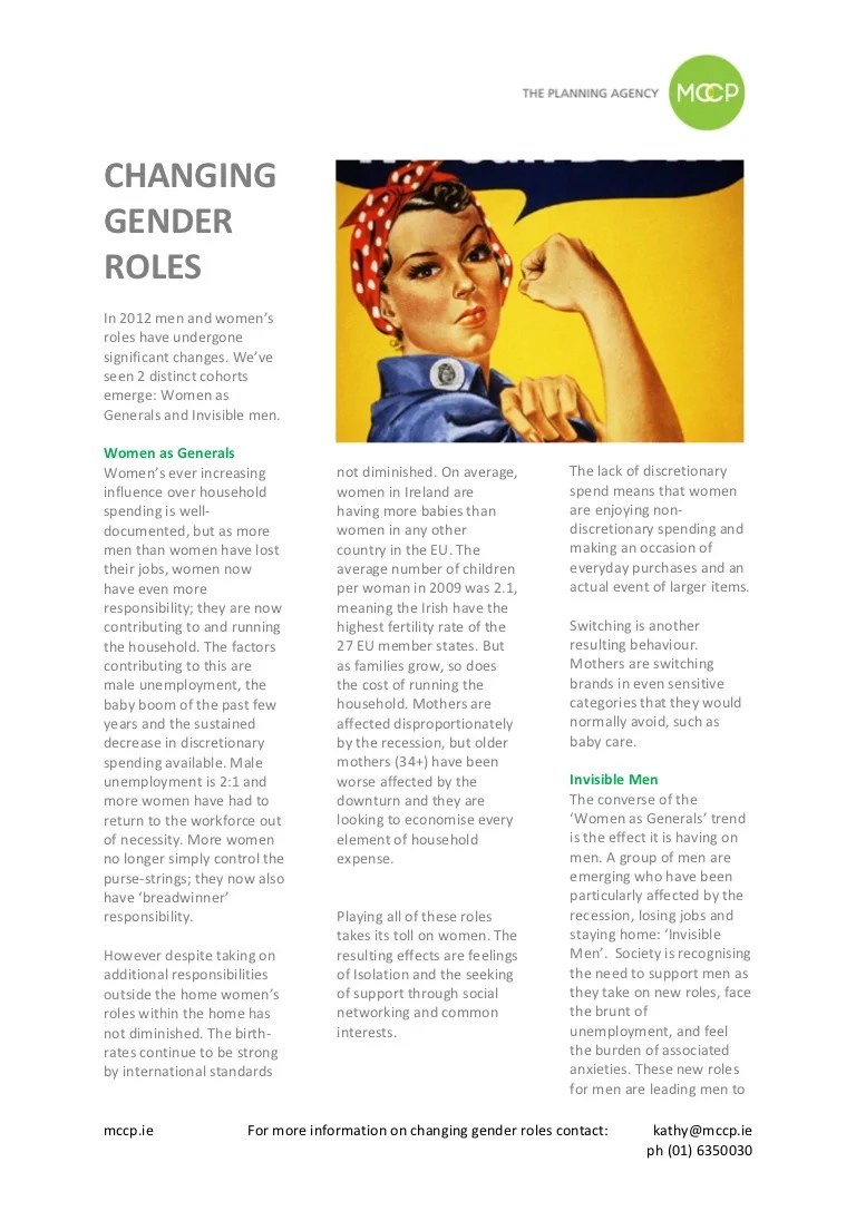 Changing Gender Roles