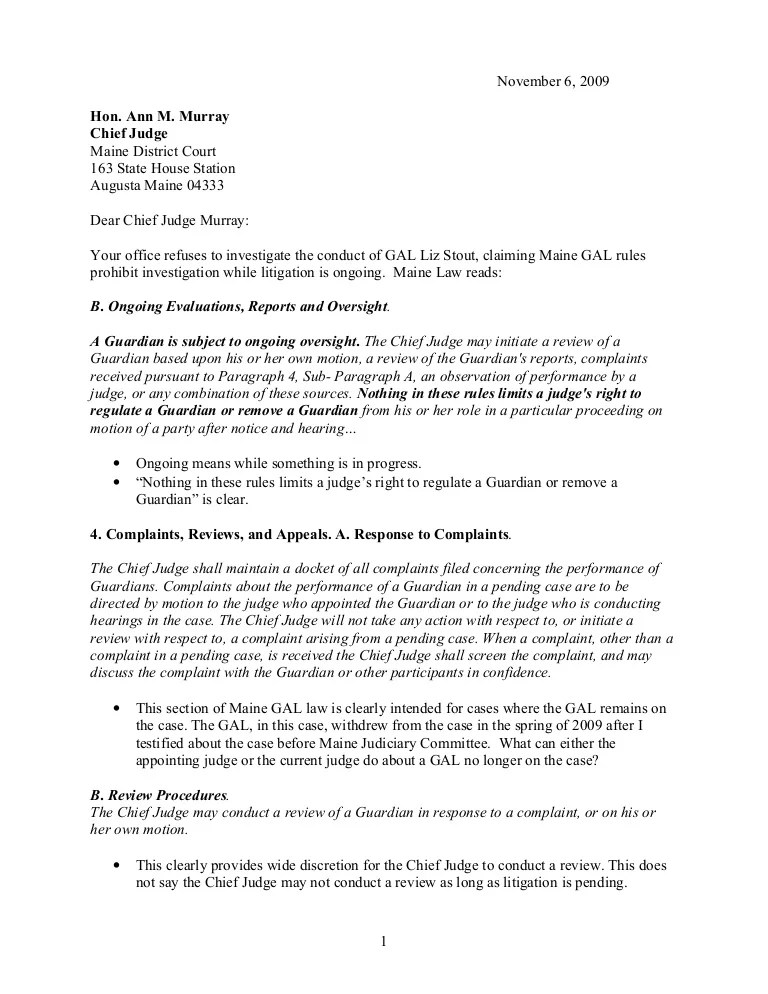 Chief judge letter(1) fifth request