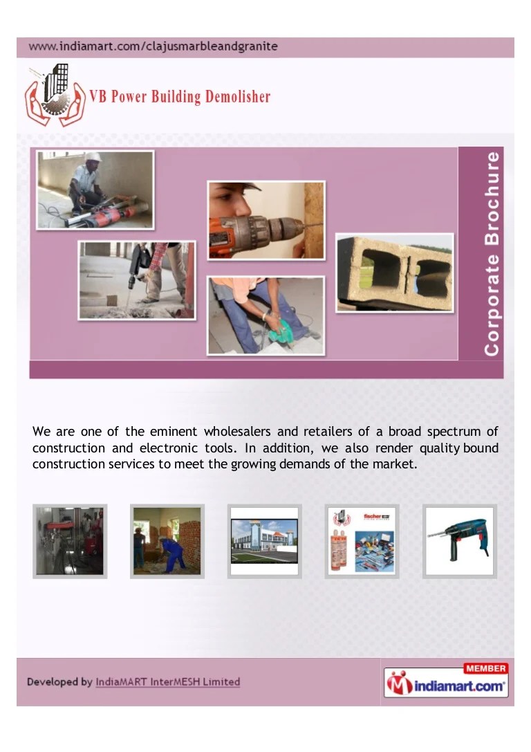 Vb Power Building Demolisher Chennai Wallsaw Cutting