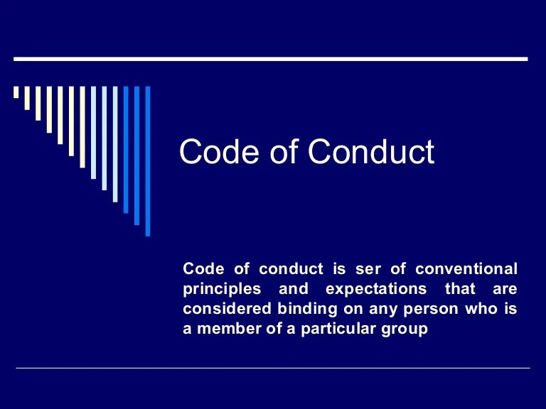 Code of conduct