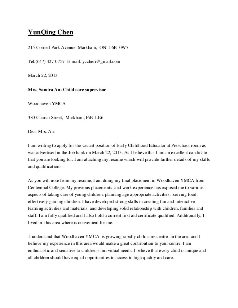 Cover Letter Ymca DAVIDBAPTISTE CHIROT