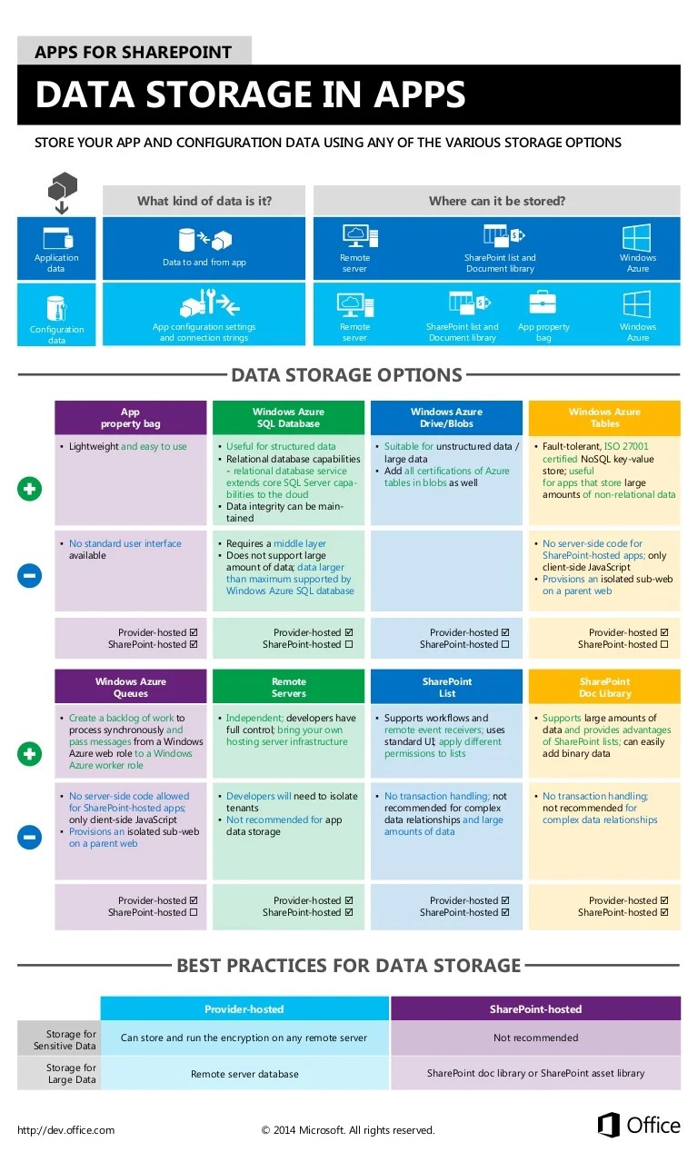 Data Storage Options for Microsoft SharePoint