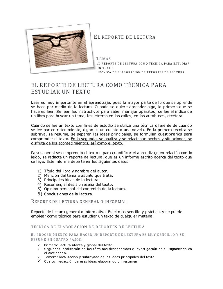 El reportedelectura