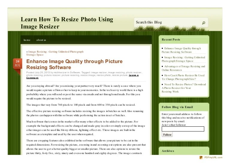 Enhance Image Quality through Picture Resizing Software
