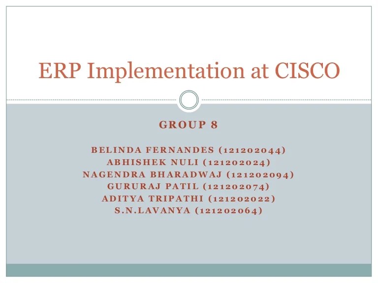 ERP Implementation at Cisco