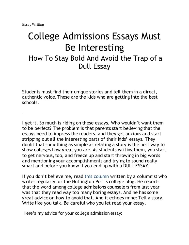 Application Essay Writing 101 Really good college essays Canada Type