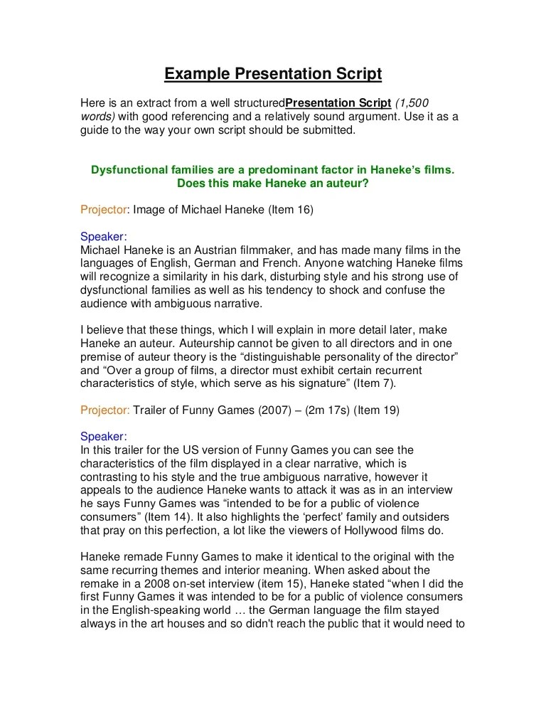 Sample sports commentary script