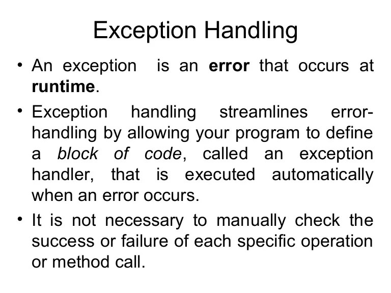 Exception