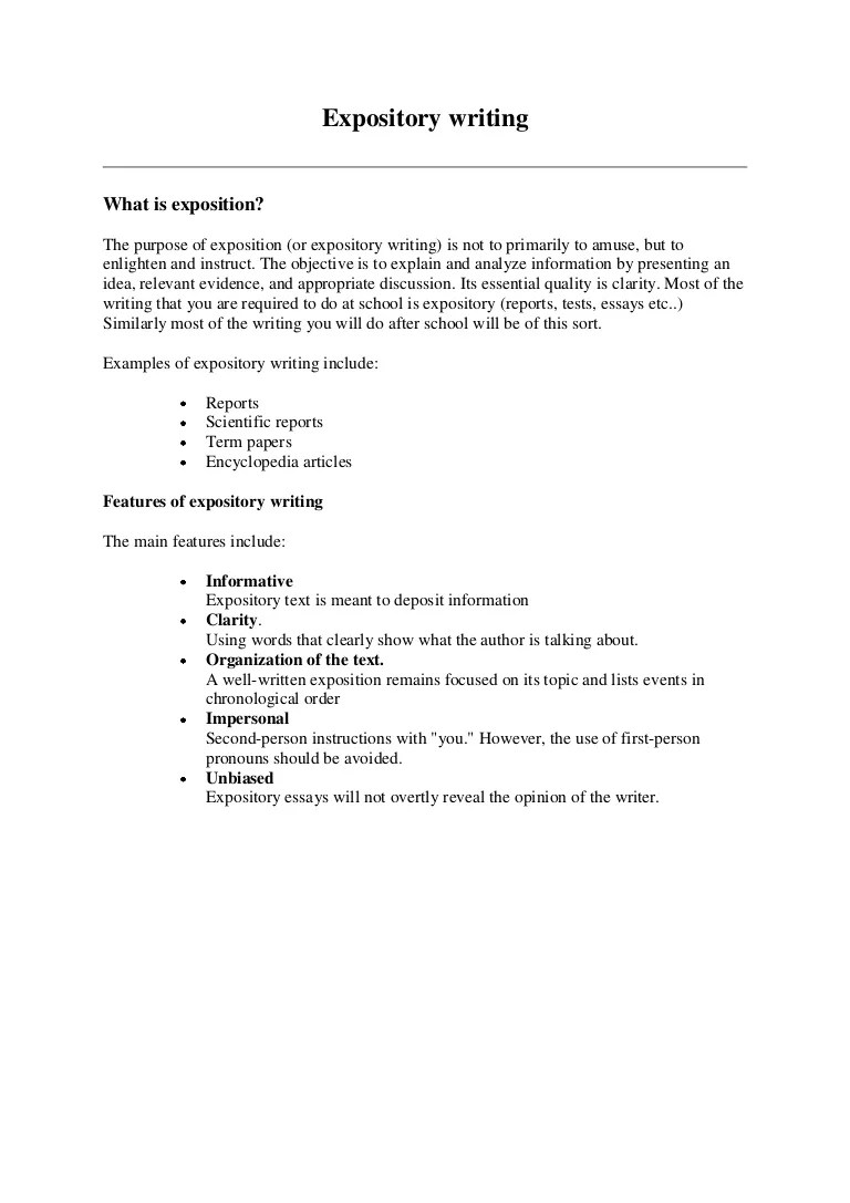 Expository writing