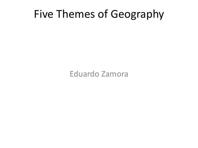 Five themes of geography