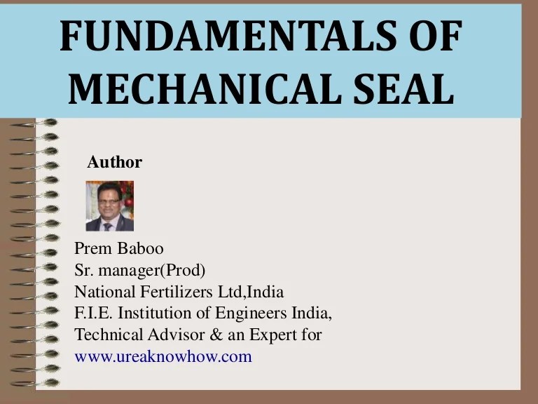 Fundamentals of mechanical seals