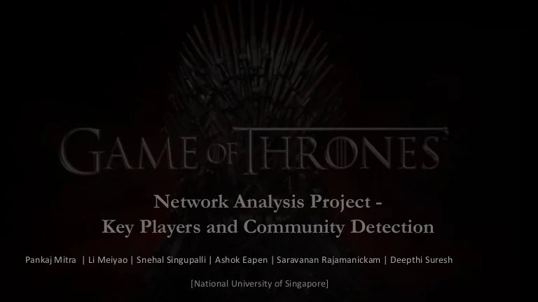 Game of thrones Network Analysis