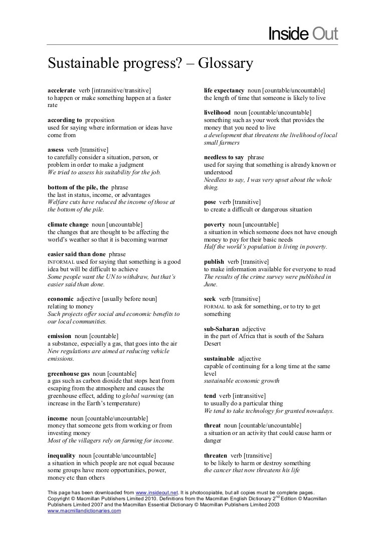 Glossary