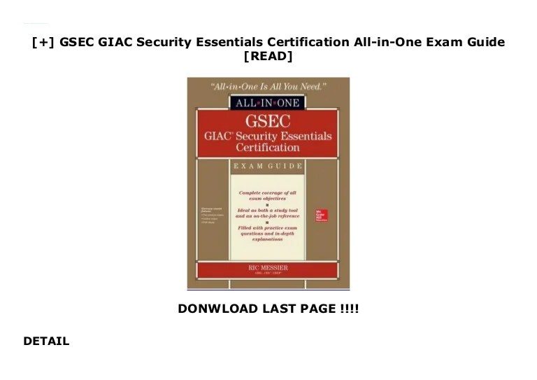 GSEC GIAC Security Essentials Certification AllinOne Exam Guide…