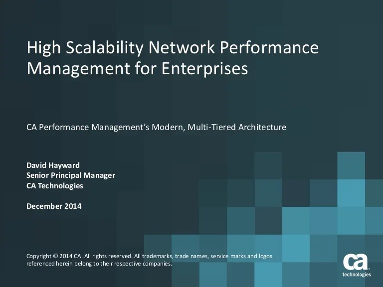 High Scalability Network Performance Management for
