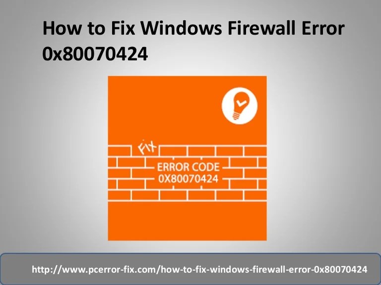 How to fix windows firewall error 0x80070424