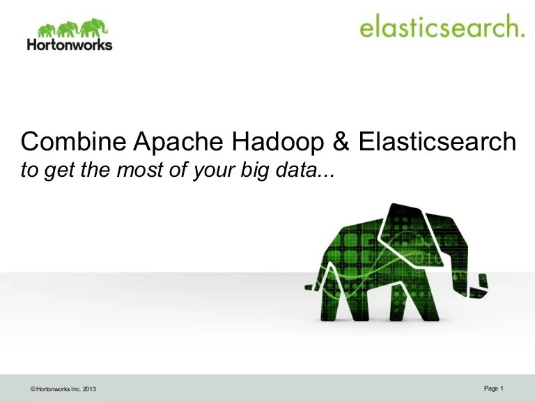 Combine Apache Hadoop and Elasticsearch to Get the Most of Your Big D…