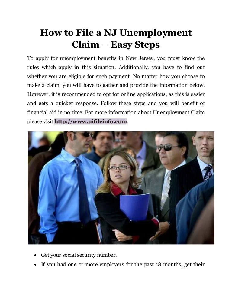 How to File a NJ Unemployment Claim Easy Steps