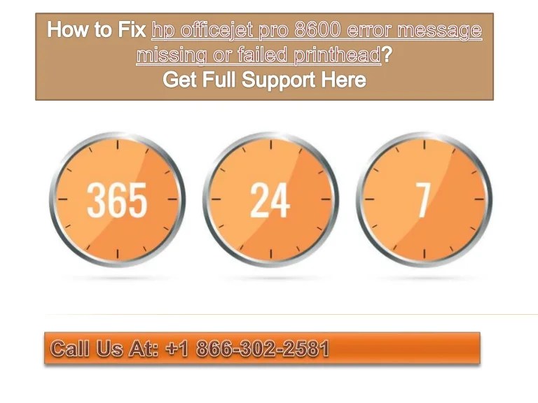How to fix hp officejet pro 8600 error message missing or